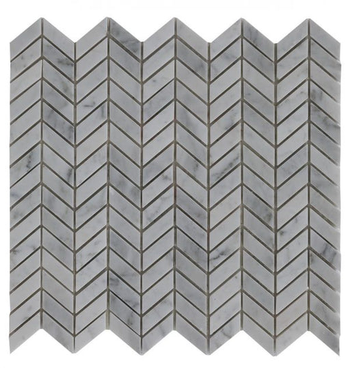 Clearance Sale! Mini White Carrara Marble Mosaic - 5/8" x 1 1/4"