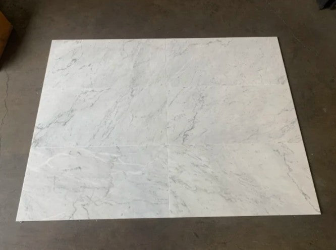White Carrara Marble Tile Polished 11