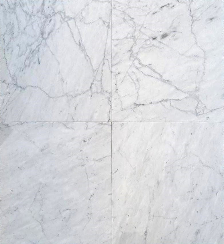 Full Tile Sample - Carrara Venatino Marble Tile - 12" x 24" x 3/8" Polished