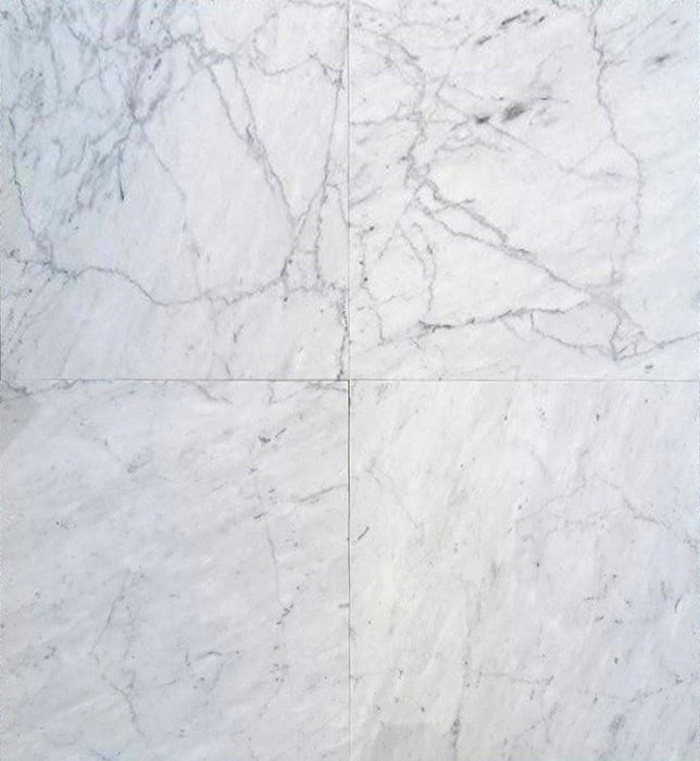 Full Tile Sample - Carrara Venatino Marble Tile - 18" x 18" x 3/8" Polished