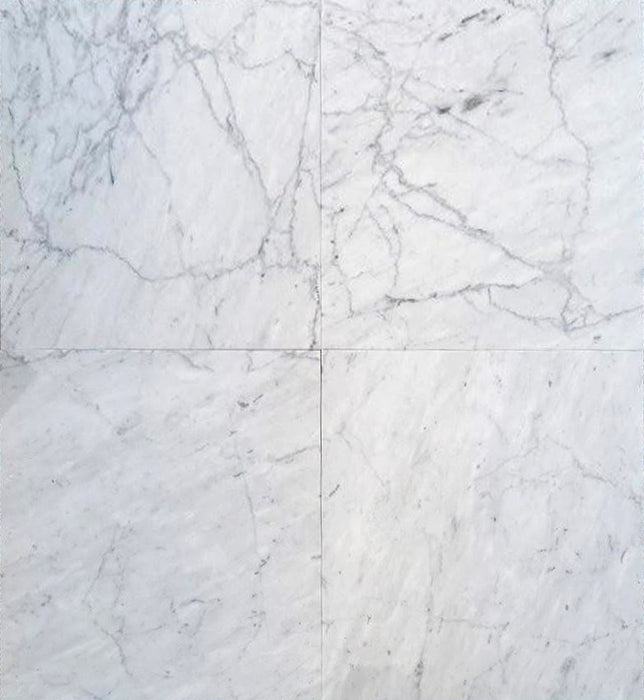 Full Tile Sample - Carrara Venatino Marble Tile - 6" x 12" x 3/8" Polished