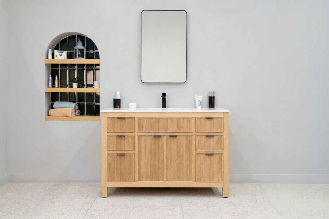 Catalina Wood Natural Oak Bathroom Vanity Natural Oak 2