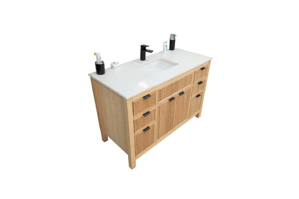Catalina Wood Natural Oak Bathroom Vanity Natural Oak 3