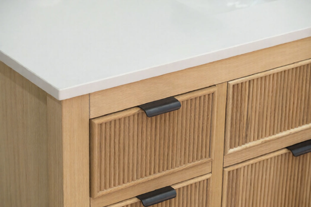 Catalina Wood Natural Oak Bathroom Vanity Natural Oak 5