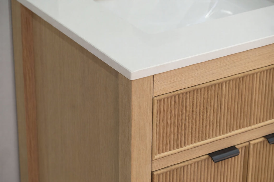 Catalina Wood Natural Oak Bathroom Vanity Natural Oak 5