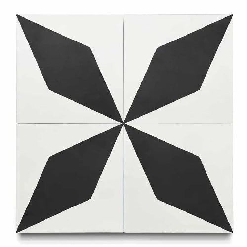 Full Tile Sample - Cement Cairo Cement Tile - 8" x 8" x 5/8" Matte