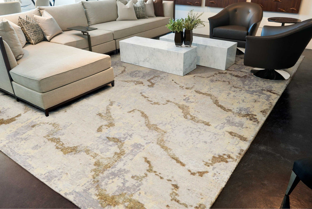 Christopher Guy Wool & Silk Ajmer CGS01 Wool Blend Contemporary Area Rug - 10 Ft x Round