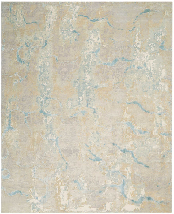 Christopher Guy Wool & Silk Mediterranean Sand CGS01 Wool Blend Contemporary Area Rug - 12 Ft x Round