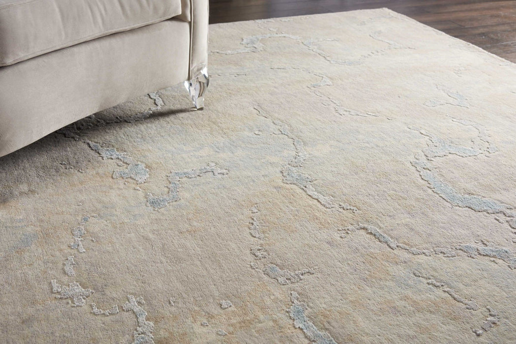 Christopher Guy Wool & Silk Mediterranean Sand CGS01 Wool Blend Contemporary Area Rug - 10 Ft x Round