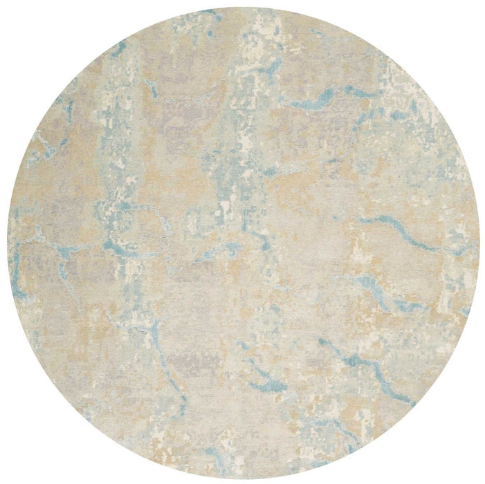 Christopher Guy Wool & Silk Mediterranean Sand CGS01 Wool Blend Contemporary Area Rug - 12 Ft x Square