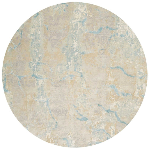 Christopher Guy Wool & Silk Mediterranean Sand CGS01 Wool Blend Contemporary Area Rug - 8 Ft x Round
