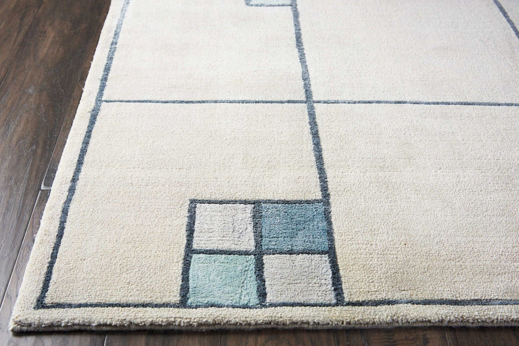 Christopher Guy Wool & Silk Mediterranean Sand CGS04 Wool Blend Contemporary Area Rug - 6 Ft x Round