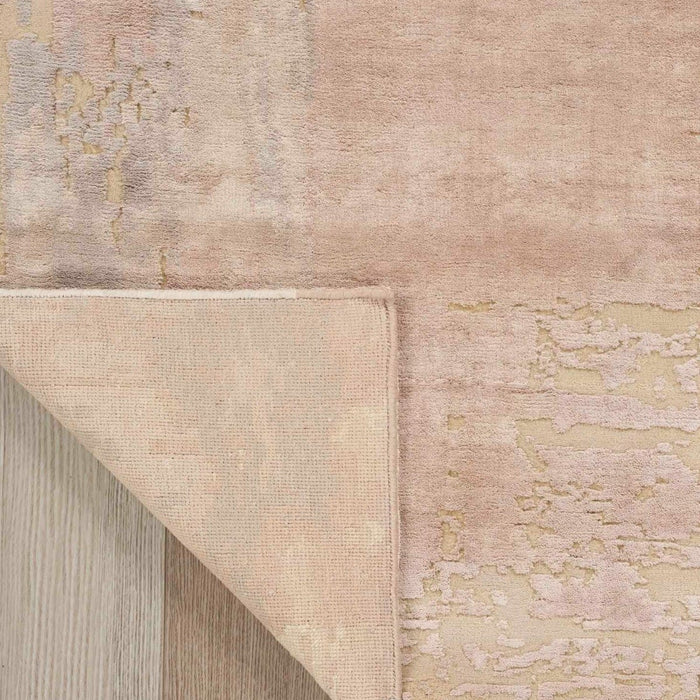 Christopher Guy Wool & Silk Shale Dusky Rose CGS05 Wool Blend Contemporary Area Rug - 6 Ft x Round