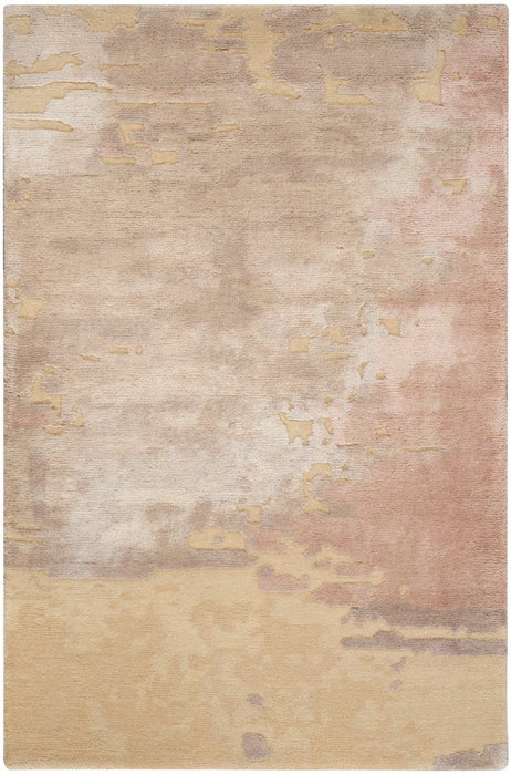 Christopher Guy Wool & Silk Shale Dusky Rose CGS05 Wool Blend Contemporary Area Rug - 10 Ft x Round