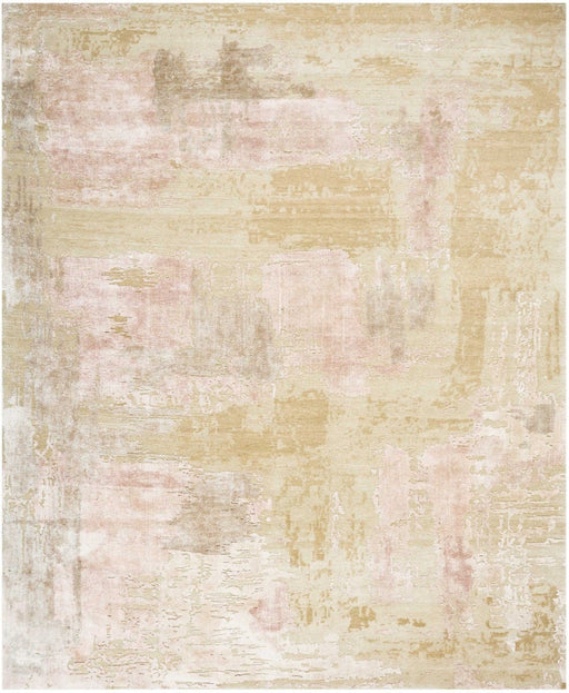 Christopher Guy Wool & Silk Shale Dusky Rose CGS05 Wool Blend Contemporary Area Rug - 10 Ft x 14 Ft
