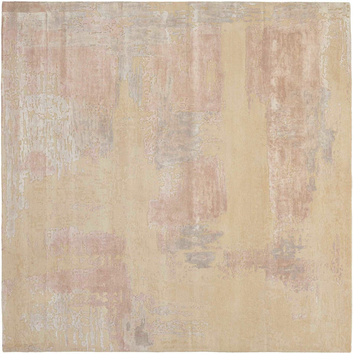 Christopher Guy Wool & Silk Shale Dusky Rose CGS05 Wool Blend Contemporary Area Rug - 6 Ft x Round