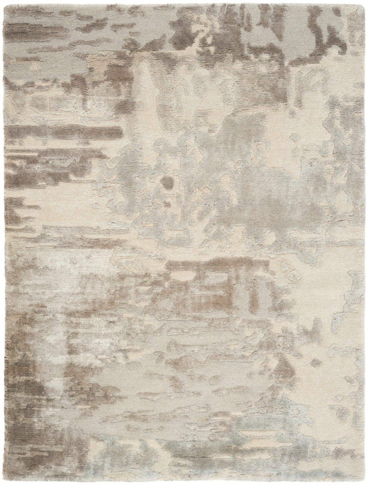 Christopher Guy Wool & Silk Ajmer Misted Morning And Ciel CGS06 Wool Blend Contemporary Area Rug - 10 Ft x Round
