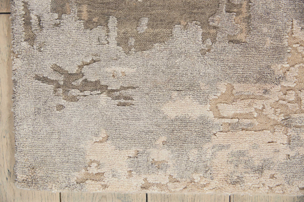 Christopher Guy Wool & Silk Ajmer Misted Morning And Ciel CGS06 Wool Blend Contemporary Area Rug - 12 Ft x Square