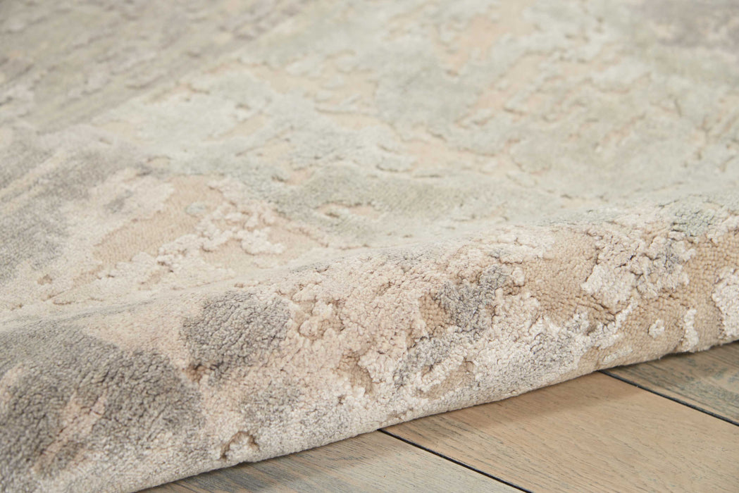 Christopher Guy Wool & Silk Ajmer Misted Morning And Ciel CGS06 Wool Blend Contemporary Area Rug - 12 Ft x Square