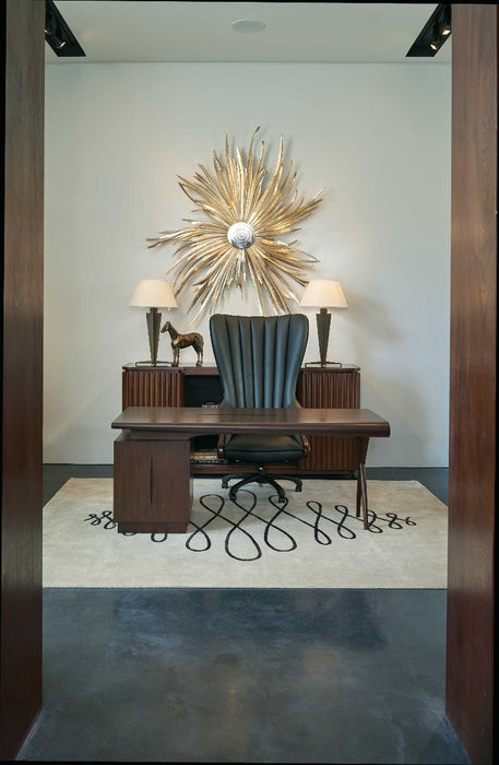 Christopher Guy Wool & Silk Sea Sand CGS09 Wool Blend Contemporary Area Rug - 12 Ft x Round