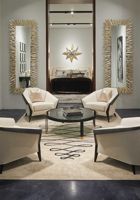 Christopher Guy Wool & Silk Sea Sand CGS09 Wool Blend Contemporary Area Rug - 12 Ft x Square