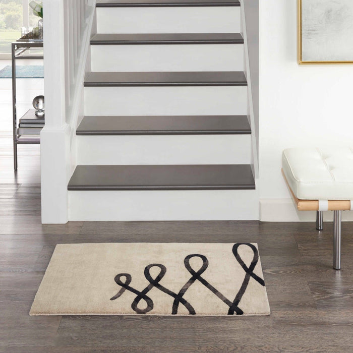 Christopher Guy Wool & Silk Sea Sand CGS09 Wool Blend Contemporary Area Rug - 12 Ft x Square