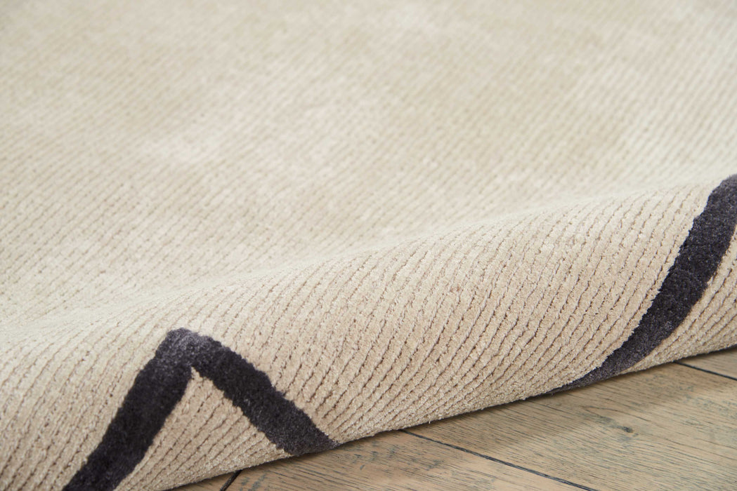 Christopher Guy Wool & Silk Mediterranean Sand CGS10 Wool Blend Contemporary Area Rug - 6 Ft x Round