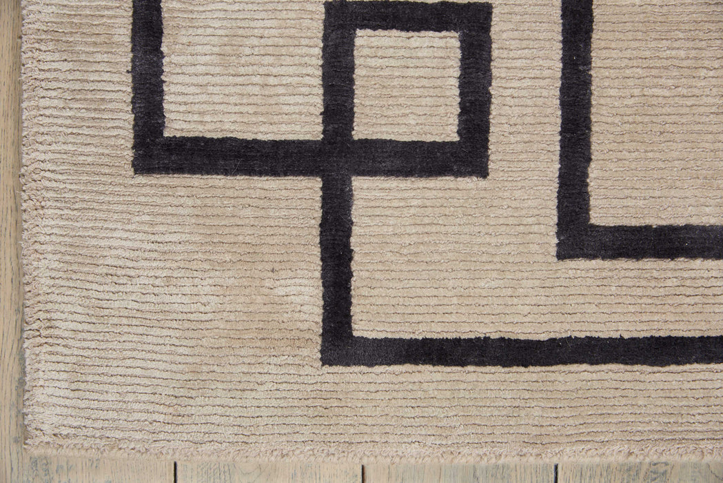 Christopher Guy Wool & Silk Mediterranean Sand CGS10 Wool Blend Contemporary Area Rug - 10 Ft x Round
