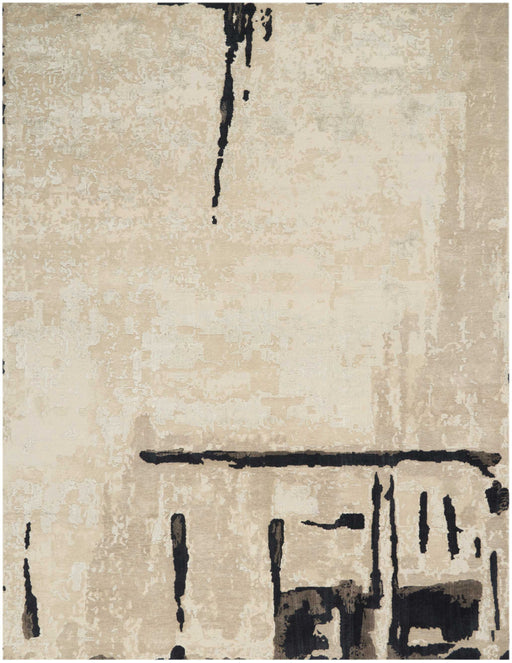 Christopher Guy Wool & Silk Sea Sand CGS11 Wool Blend Contemporary Area Rug - 10 Ft x 14 Ft