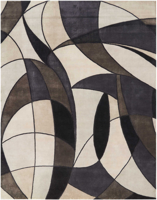 Christopher Guy Wool & Silk Mediterranean Sand CGS18 Wool Blend Contemporary Area Rug - 12 Ft x Round