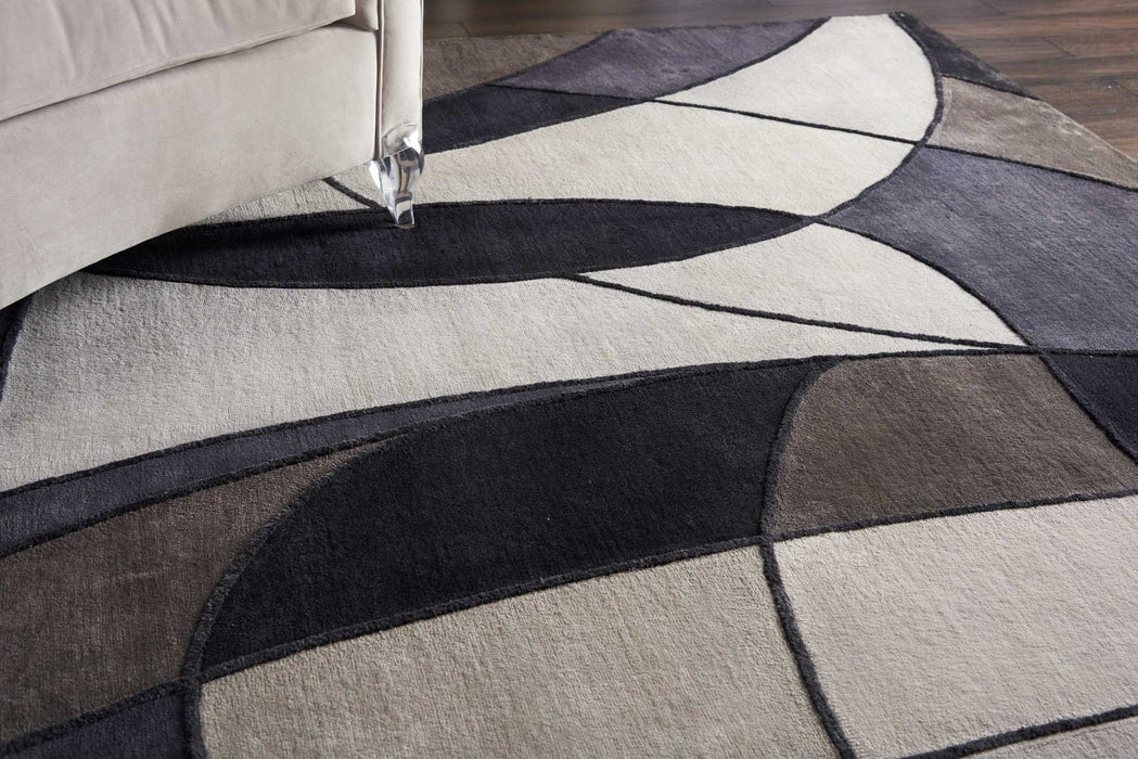 Christopher Guy Wool & Silk Mediterranean Sand CGS18 Wool Blend Contemporary Area Rug - 12 Ft x Round