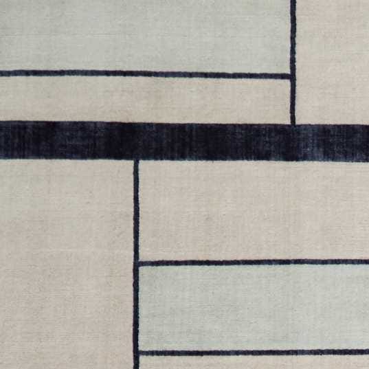 Christopher Guy Wool & Silk Silvery Moon CGS19 Wool Blend Contemporary Area Rug - 8 Ft x Square