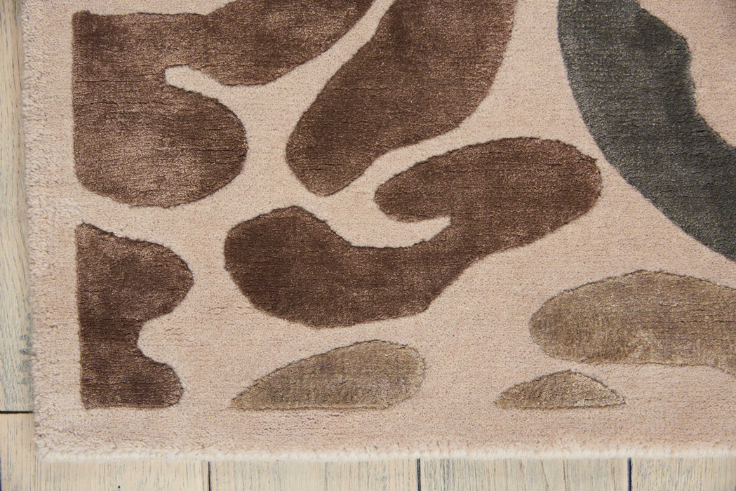 Christopher Guy Wool & Silk Mediterranean Sand CGS20 Wool Blend Contemporary Area Rug - 12 Ft x Round