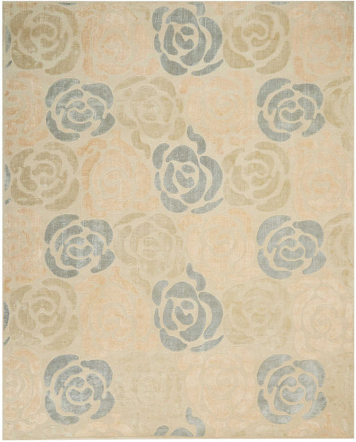 Christopher Guy Wool & Silk Sand Shell Light Chic Grey CGS20 Wool Blend Contemporary Area Rug - 10 Ft x Round