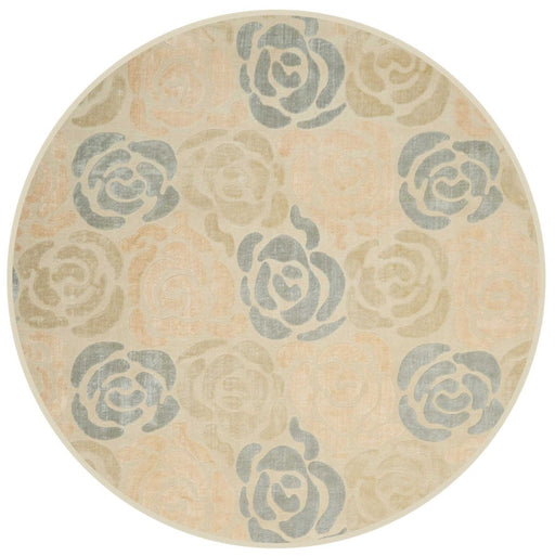 Christopher Guy Wool & Silk Sand Shell Light Chic Grey CGS20 Wool Blend Contemporary Area Rug - 8 Ft x Round