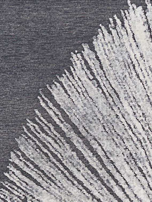 Christopher Guy Wool & Silk Chic Grey CGS21 Wool Blend Contemporary Area Rug - 6 Ft x Round