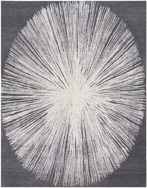 Christopher Guy Wool & Silk Chic Grey CGS21 Wool Blend Contemporary Area Rug - 10 Ft x Round