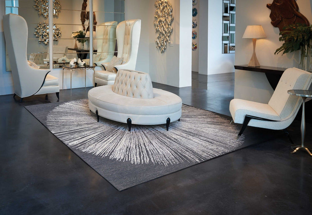 Christopher Guy Wool & Silk Chic Grey CGS21 Wool Blend Contemporary Area Rug - 12 Ft x Square