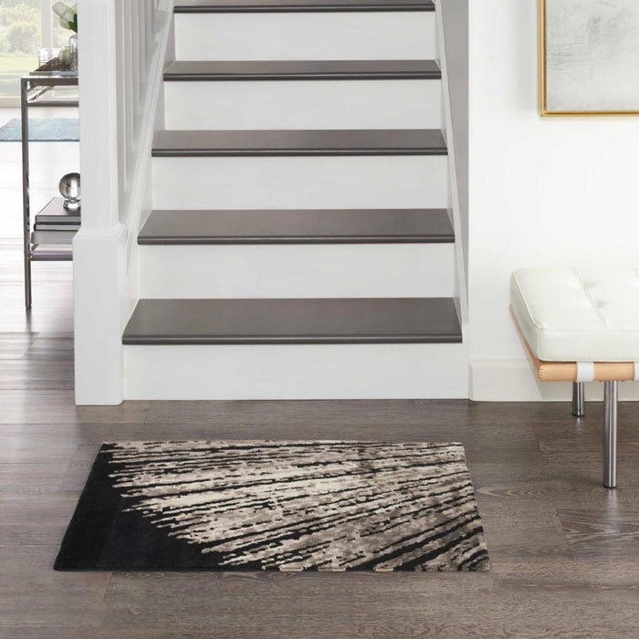 Christopher Guy Wool & Silk Noir CGS21 Wool Blend Contemporary Area Rug - 12 Ft x Round
