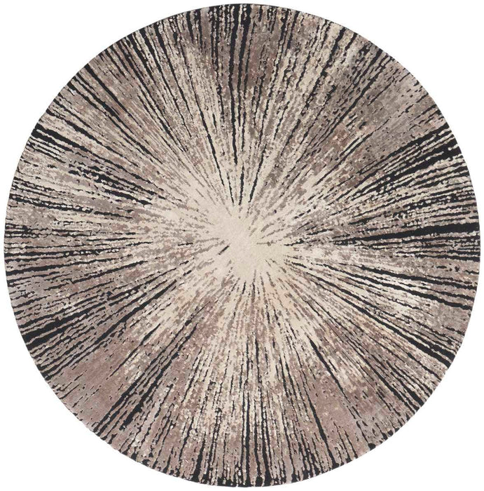 Christopher Guy Wool & Silk Noir CGS21 Wool Blend Contemporary Area Rug - 8 Ft x Round