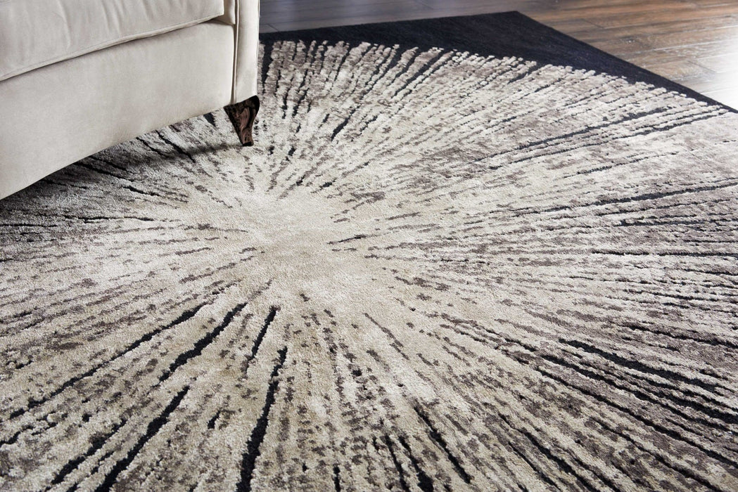 Christopher Guy Wool & Silk Noir CGS21 Wool Blend Contemporary Area Rug - 12 Ft x Round