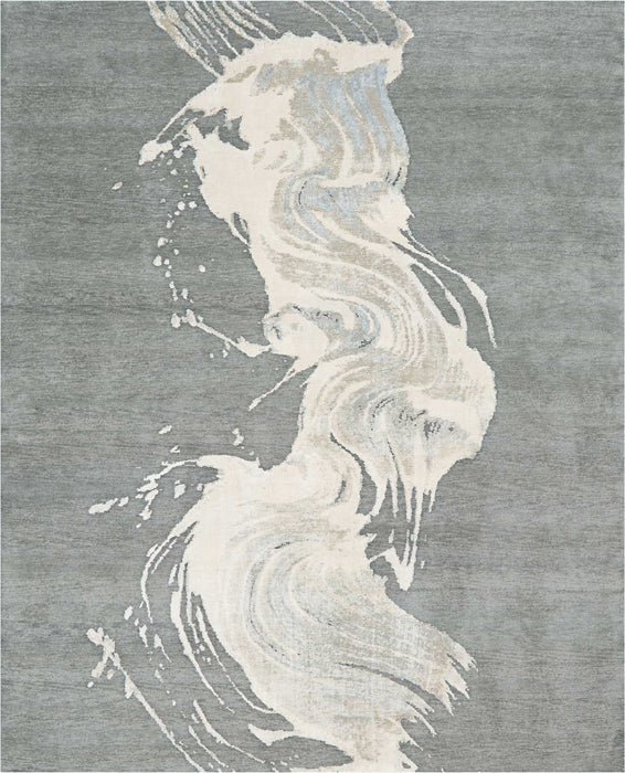 Christopher Guy Wool & Silk Chic Grey CGS22 Wool Blend Contemporary Area Rug - 12 Ft x Square