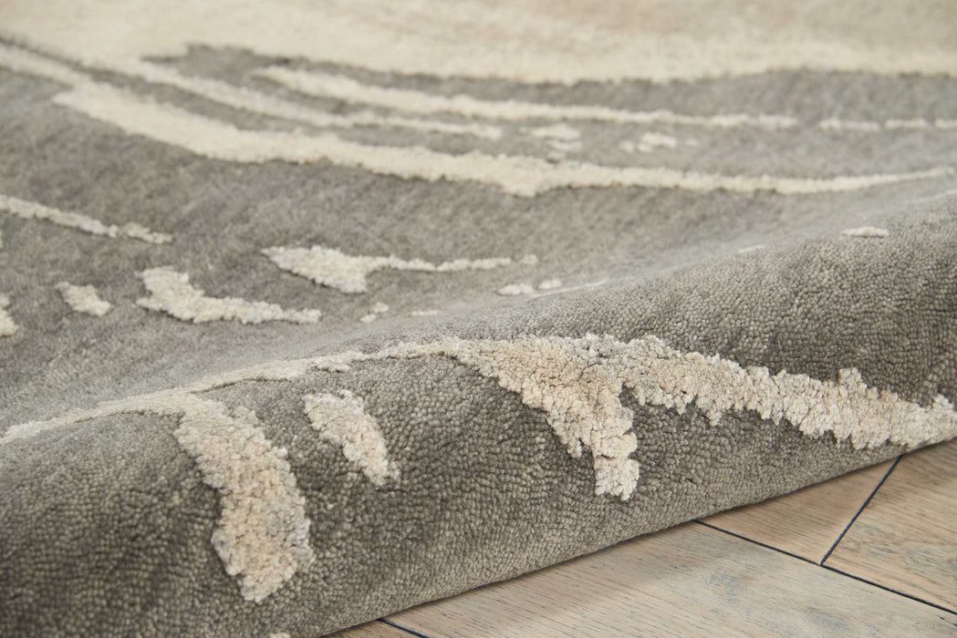 Christopher Guy Wool & Silk Chic Grey CGS22 Wool Blend Contemporary Area Rug - 10 Ft x Round