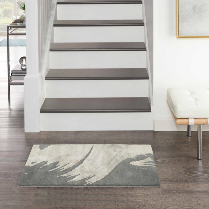 Christopher Guy Wool & Silk Chic Grey CGS22 Wool Blend Contemporary Area Rug - 8 Ft x Square