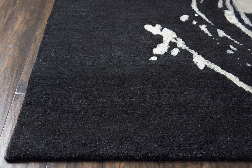 Christopher Guy Wool & Silk Noir CGS22 Wool Blend Contemporary Area Rug - 10 Ft x Round