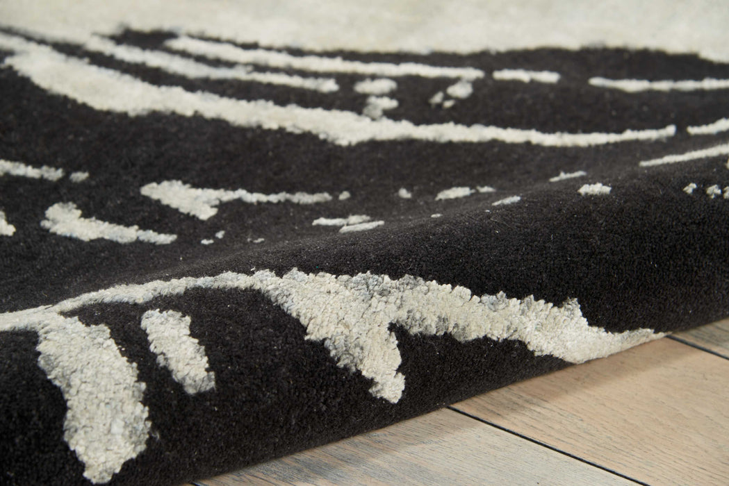Christopher Guy Wool & Silk Noir CGS22 Wool Blend Contemporary Area Rug - 8 Ft x Square