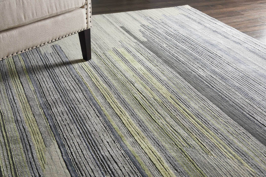 Christopher Guy Wool & Silk Rubio Chic CGS23 Wool Blend Contemporary Area Rug - 6 Ft x Round