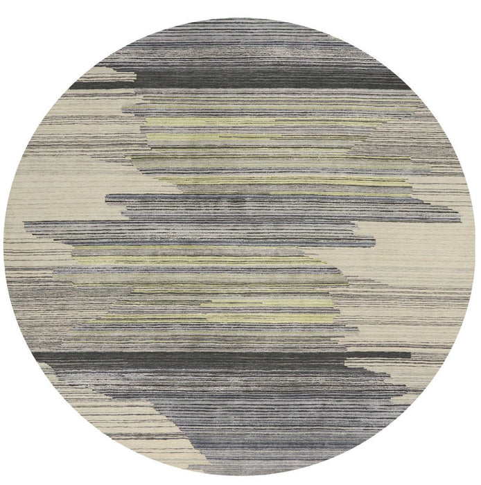 Christopher Guy Wool & Silk Rubio Chic CGS23 Wool Blend Contemporary Area Rug - 12 Ft x Round