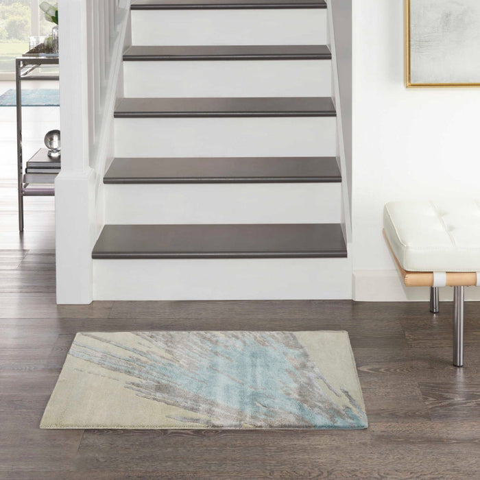 Christopher Guy Wool & Silk Paloma Grey CGS24 Wool Blend Contemporary Area Rug - 12 Ft x Round