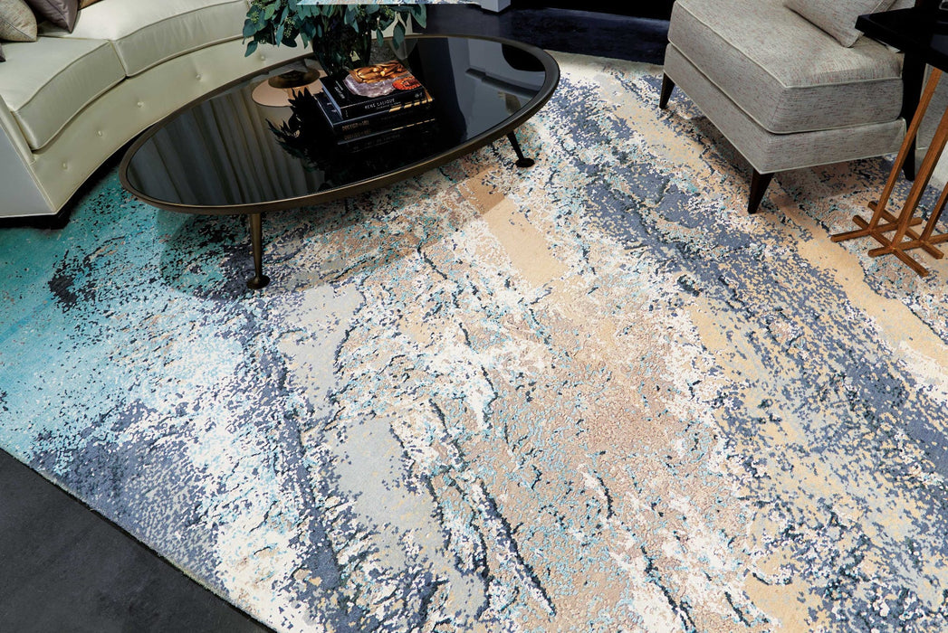 Christopher Guy Wool & Silk Birch CGS25 Wool Blend Contemporary Area Rug - 6 Ft x Round